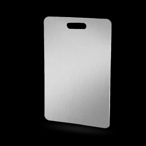 100% Pure Titanium Cutting Board: No More Microplastics, Bacteria or Dull Knives